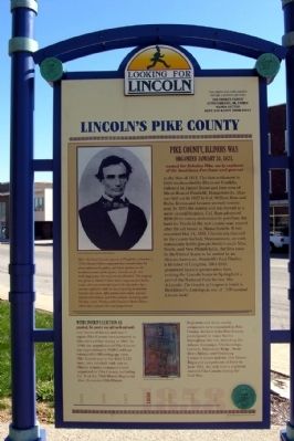 Lincoln's Pike County Marker. Click for full size. Lincoln's Pike County Marker image. Click for full size.