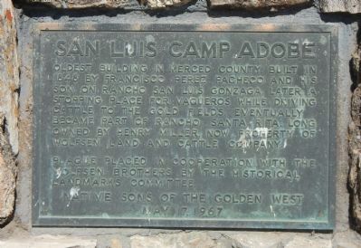 San Luis Camp Adobe Marker. Click for full size. San Luis Camp Adobe Marker image. Click for full size.