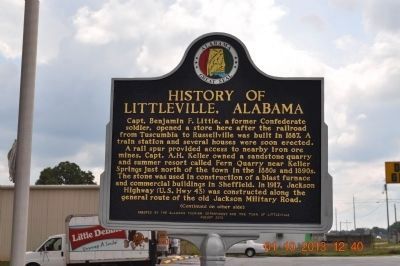 History of Littleville, Alabama Marker (side 1) image. Click for full size.