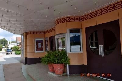 Historic Roxy Theatre ticket booth image. Click for full size.