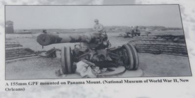 A 155mm GPF mounted on Panama Mount. (National Museum of World War II, New Orleans) image. Click for full size.