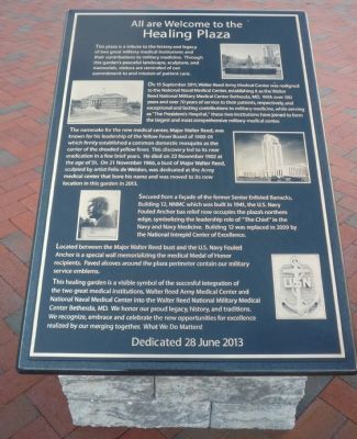 All are Welcome to the <b>Healing Plaza</b> Marker image. Click for full size.