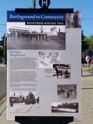 Racing at Brightwood Marker image. Click for full size.