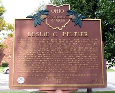 Leslie C. Peltier Marker image. Click for full size.