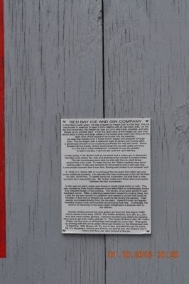 Red Bay Ice and Gin Company Marker image. Click for full size.