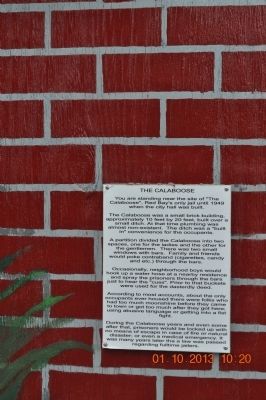 The Calaboose Marker. Click for full size. The Calaboose Marker image. Click for full size.