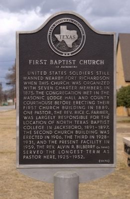 First Baptist Church Historical Marker image. Click for full size.