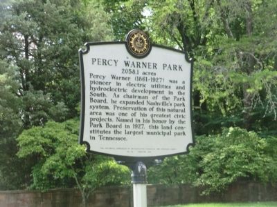 Percy Warner Park Marker image. Click for full size.
