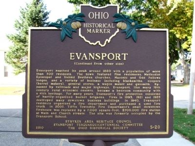Evansport Marker. Click for full size. Evansport Marker image. Click for full size.