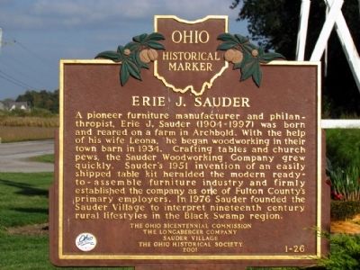 Erie J. Sauder Marker image. Click for full size.