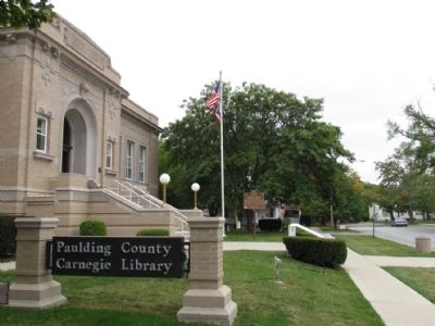Paulding County Carnegie Library Marker image. Click for full size.