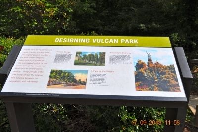 Designing Vulcan Park Marker. Click for full size. Designing Vulcan Park Marker image. Click for full size.