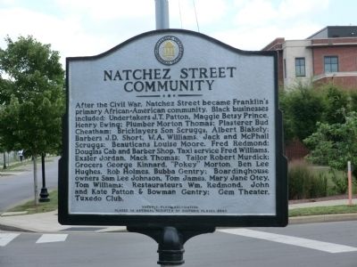 Natchez Street Community Marker image. Click for full size.
