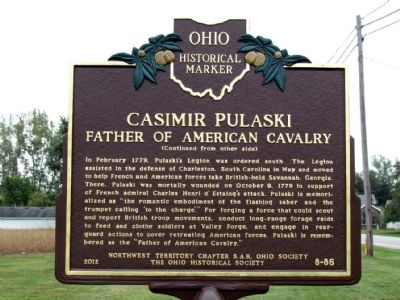 Casimir Pulaski Marker. Click for full size. Casimir Pulaski Marker image. Click for full size.