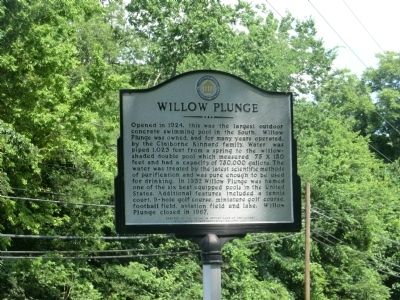Willow Plunge Marker. Click for full size. Willow Plunge Marker image. Click for full size.