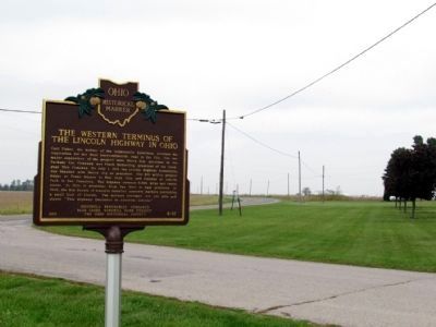 The Lincoln Highway as viewed from the marker image. Click for full size.