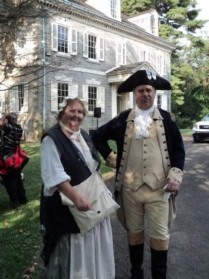 Gen. and Mrs. Washington at the Upsala mansion. image. Click for full size.