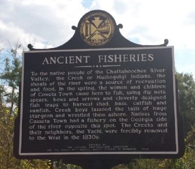 Ancient Fisheries Marker. Click for full size. Ancient Fisheries Marker image. Click for full size.