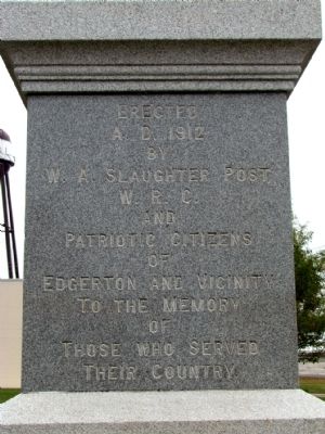 Edgerton Civil War Monument Marker image. Click for full size.