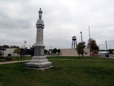 Edgerton Civil War Monument in Village Park image. Click for full size.