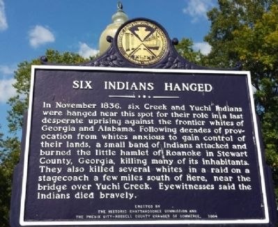 Six Indians Hanged Marker image. Click for full size.