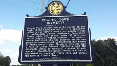 Coweta Town Marker image. Click for full size.