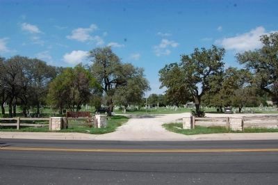 Round Rock Cemetery Marker. Click for full size. Round Rock Cemetery Marker image. Click for full size.