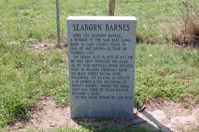 Seaborn Barnes Tombstone image. Click for full size.
