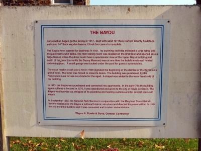 The Bayou History Sign image. Click for full size.