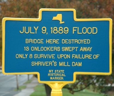 July 9, 1889 Flood Marker. Click for full size. July 9, 1889 Flood Marker image. Click for full size.