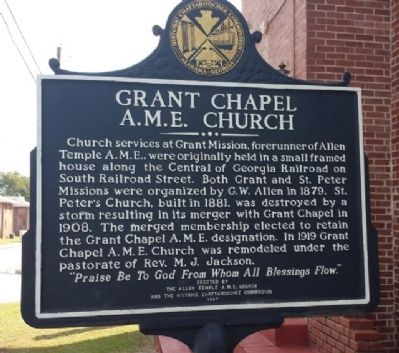 Grant Chapel A.M.E. Church Marker image. Click for full size.