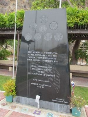 Avalon Veterans Memorial. Click for full size. Avalon Veterans Memorial image. Click for full size.