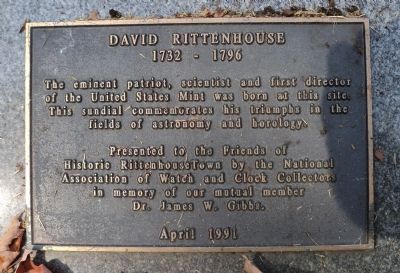 David Rittenhouse Marker image. Click for full size.
