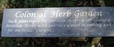 Colonial Herb Garden Marker image. Click for full size.