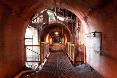 Skip pit viewed from the charging tunnel.. Click for full size. Skip pit viewed from the charging tunnel. image. Click for full size.