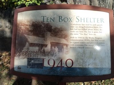 Ten Box Shelter Marker. Click for full size. Ten Box Shelter Marker image. Click for full size.