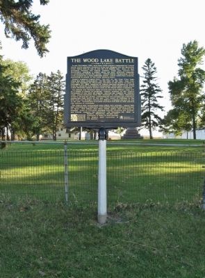 The Wood Lake Battle Marker image. Click for full size.