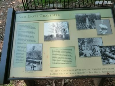 Sam Davis Gravesite Marker image. Click for full size.