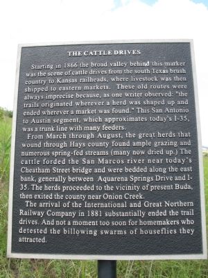 The Cattle Drives Marker image. Click for full size.