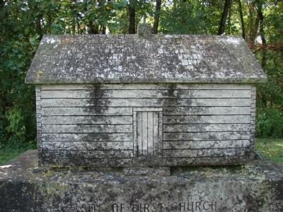 First Church Built in Parke County 1828 Marker image. Click for full size.