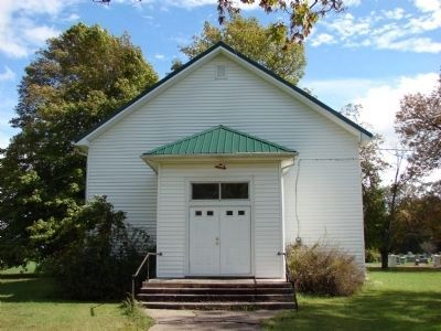 First Church Built in Parke County 1828 Marker image. Click for full size.