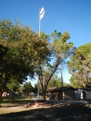 Pioneer Park flagpole image. Click for full size.