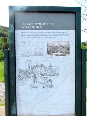 The Battle of Middle Creek Marker. Click for full size. The Battle of Middle Creek Marker image. Click for full size.