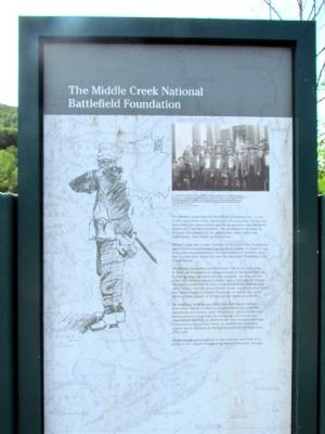 The Middle Creek National Battlefield Foundation Marker. Click for full size. The Middle Creek National Battlefield Foundation Marker image. Click for full size.