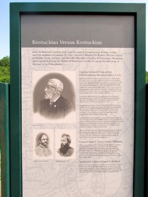 Kentuckian versus Kentuckian (I) Marker. Click for full size. Kentuckian versus Kentuckian (I) Marker image. Click for full size.