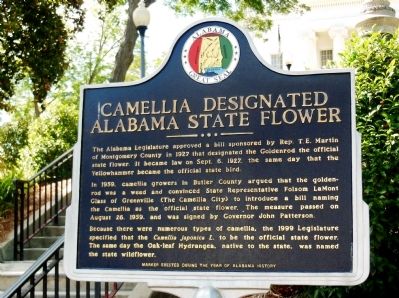 Alabama State Flower marker. Click for full size. Alabama State Flower marker image. Click for full size.
