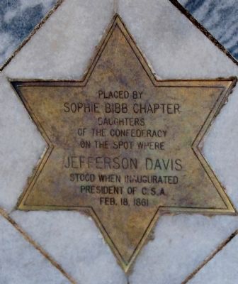 Jefferson Davis Inaguration marker image. Click for full size.