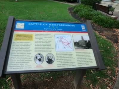 Battle of Murfreesboro Marker image. Click for full size.