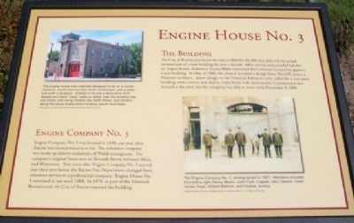 Engine House No. 3 Marker. Click for full size. Engine House No. 3 Marker image. Click for full size.