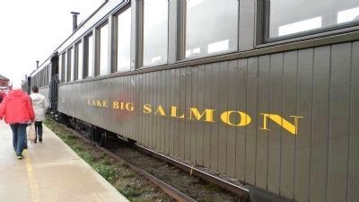 Vintage S&WP RR passenger coaches at Skagway, loading for excursion to the Yukon image. Click for full size.